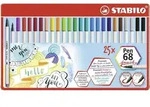 Premium-Filzstift mit Pinselspitze f&uuml;r variable Strichst&auml;rken - STABILO Pen 68