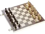 Philos - Schach-Backgammon-Dame-Set, Feld 40 mm, K&ouml;nigsh&ouml;he 76 mm