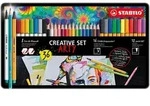 Fineliner, Premium-Filzstift mit Pinselspitze & Aquarell-Buntstift - STABILO...