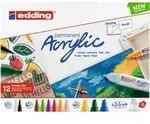 edding Acrylmarker 12er, Kreativ Set Basic Etui