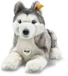 Steiff Bernie Husky grau/wei&szlig; liegend, 33 cm