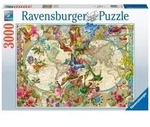 Ravensburger Puzzle - Weltkarte mit Schmetterlingen, 3000 Teile