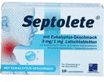 SEPTOLETE m.Eukalyptus-Geschmack 3mg/1mg Lut.-Tab. 16 St.