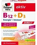 DOPPELHERZ B12+D3 DIRECT Pellets 20 St.