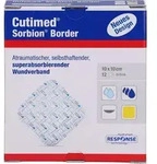 CUTIMED Sorbion Border Wundauflage 10x10 cm steril 12 St.