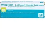 OMEPRAZOL-1A Pharma 20 mg bei Sodbrennen HKM 14 St.