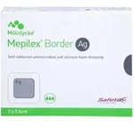 MEPILEX Border Ag Schaumverb.7x7,5 cm steril 5 St.