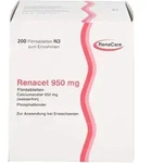 PZN-DE 04103381, Renacare Nephromed RENACET 950 mg Filmtabletten 200 St., Grundpreis: