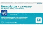 NARATRIPTAN-1A Pharma bei Migr&auml;ne 2,5 mg Filmtabl. 2 St.