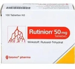 PZN-DE 03268306, biomo pharma RUTINION Tabletten 100 St., Grundpreis: &euro; 0,14 /