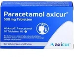 PZN-DE 15613524, axicorp Pharma PARACETAMOL axicur 500 mg Tabletten 20 St.,