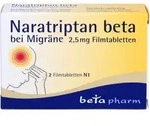NARATRIPTAN beta bei Migr&auml;ne 2,5 mg Filmtabletten 2 St.
