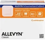 ALLEVYN Schaumverband 7x8 cm haftend 12 St.