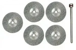 PROXXON 28956 Radb&uuml;rsten (Rundb&uuml;rsten) Edelstahl &Oslash;22mm 5 St&uuml;ck + 1 Tr&auml;ger