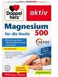 DOPPELHERZ Magnesium 500 f&uuml;r die Nacht Tabletten 100 St