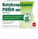 Butylscopolamin PUREN 10 mg &uuml;berz. Tab. bei Bauchschmerzen &ndash; und kr&auml;mpfen 50 St