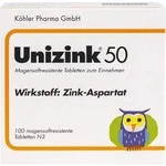 UNIZINK 50 magensaftresistente Tabletten 100 St