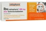 IBU-RATIOPHARM 400 mg akut Schmerztbl.Filmtabl. 10 St