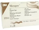 MICROPORE Vliespfl.2,5cmx9,1m haut 1533-1 12 St