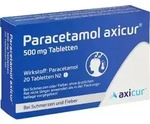 PARACETAMOL axicur 500 mg Tabletten 20 St