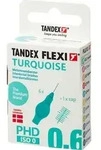 TANDEX FLEXI Interdentalb.PHD 0.6/ISO 0 turquoise 6 St