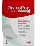 DRACOPOR sensitiv 5x7,2 cm steril m.Silikonkleber 3 St