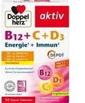 DOPPELHERZ B12+C+D3 Depot aktiv Tabletten 30 St