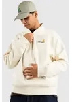 Carhartt WIP Half Zip American Script Half-Zip Sweater natural Gr. XL