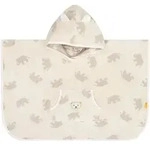 Steiff Frottee-Badeponcho Elefanten, weiss