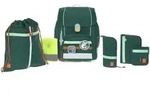 L&auml;ssig Schulranzen-Set Boxy Unique 7-tlg., gruen