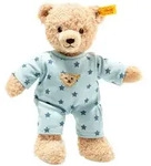Steiff Teddyb&auml;r Baby Teddy and Me mit Schlafanzug 25cm, blau