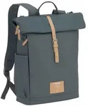 L&auml;ssig Wickelrucksack Rolltop aus recyceltem Polyester, grau