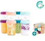 Babymoov 8er-Pack Aufbewahrungsbecher Glas, transparent