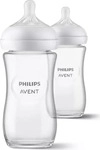 Philips Avent SCY933/02, Philips Avent 2er-Pack Babyflasche Natural Response, Glas,