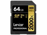 LEXAR SDXC-Card 64GB Professional UHS-II (2000x) V2