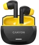 CANYON In-Ear Kopfh&ouml;rer HEXAGON 7 TWS ANC+ENC, Black Yellow Bluetooth 5.4,