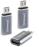 Intenso 3er Pack USB Adapter C480M USB-C Buchse zu microUSB Stecker, Unterst&uuml;tzt USB