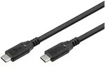Goobay USB-C-Kabel, USB4, 0,5 m, schwarz, 240 W, 5 A, 20 Gbit/s,
