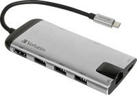 Verbatim 49142, VERBATIM USB-C MULTIPORT HUB USB 3.1 GEN 1 / USB 3.0x3 / HDMI / SDHC