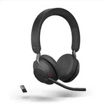 Jabra Evolve2 65 Headset, Stereo, kabellos, Bluetooth, schwarz inkl. Link 380 USB-A,