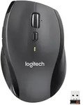 Logitech M705 Marathon Maus, kabellos, schwarz, 6 Tasten, 1000 dpi