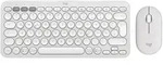Logitech Desktopset PEBBLE 2 COMBO, wei&szlig; Schlanke Multi-Device Bluetooth&reg;-Tastatur