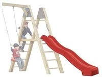 Karibu Wellenrutsche f&uuml;r Podesth&ouml;he 150 cm rot