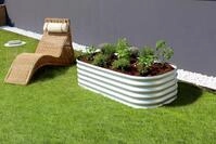 Vitavia Hochbeet Terra Basic - B 82 cm x L 162 cm x H 40 cm - 450 l - alu-natur