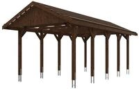 Skan Holz Wallgau - Satteldach Einzelcarport Breite 380 cm Gr. 2 - 380 x 750 cm