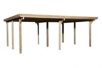 Weka Doppelcarport 618 Ohne Dacheindeckung Doppelcarport 618 Gr. 1 (603 x 512 cm)