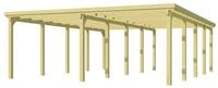 Weka Doppelcarport 618 Ohne Dacheindeckung Doppelcarport 618 Gr. 2 (603 x 612 cm)