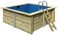 Karibu Rechteck Pool Gr. 1 - 350 x 320 cm - kesseldruckimpr&auml;gniert Sparset mit
