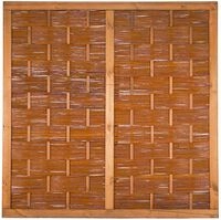 &Auml;TNA Weidengeflechtzaun 180 x 180 cm, braun gebeizte Weide