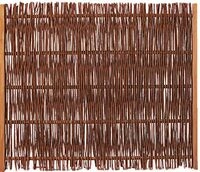 FUEGO Weidengeflechtzaun m. seitl. Rahmen 120 x 100 cm